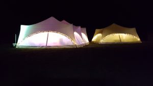 CU17 marquees at night