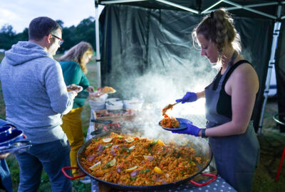 A serving of paella